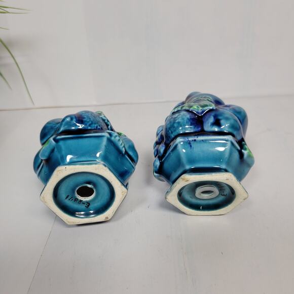 Vintage Mood Indigo Salt & Pepper Shakers E-2371 Inarco - Picture 4 of 4